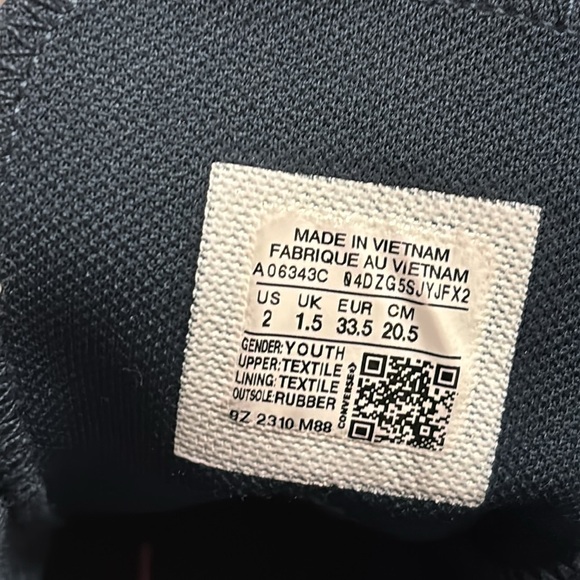 Converse All Satar Kids Navy Blue High-Top Sneakers - Picture 9 of 9